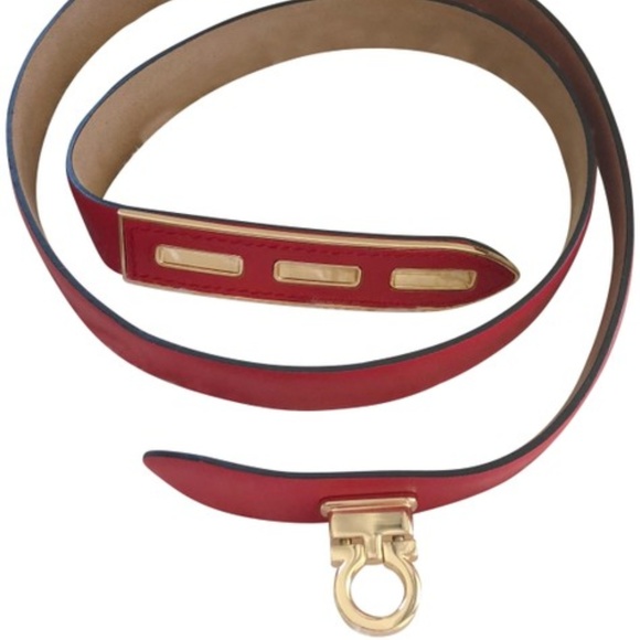 Salvatore Ferragamo Accessories - Salvatore Ferragamo Belt - Red Leather - AUTHENTIC